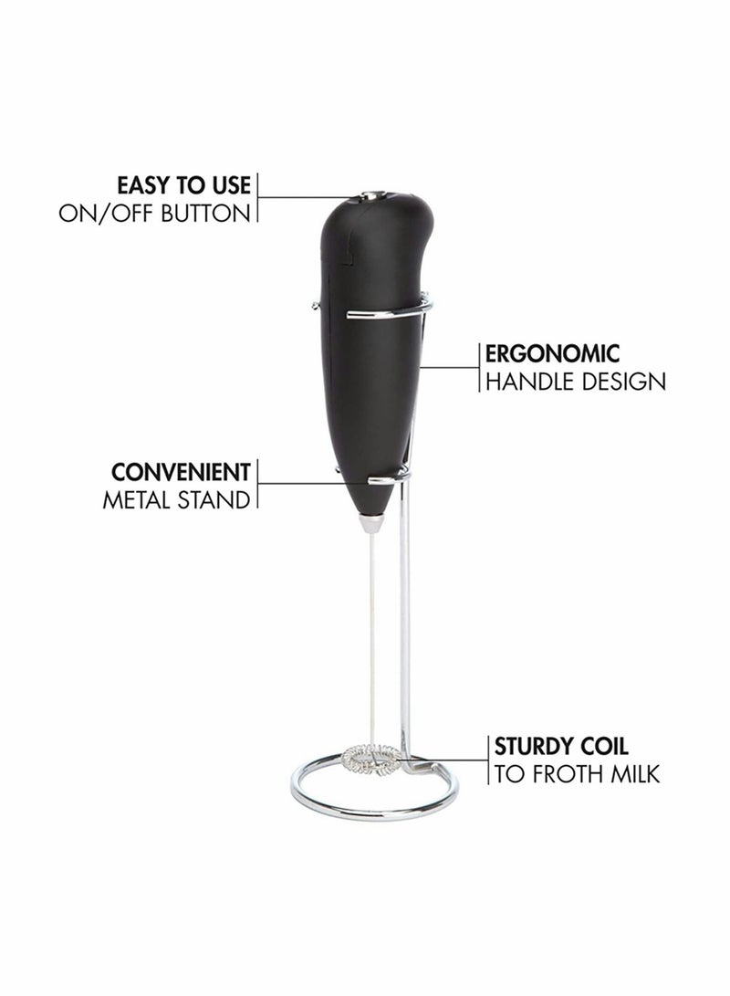 Barakah Milk Frother With Stand, Handheld Egg Mixer Whisk, Milk Foamer Frother, Mini Blender for Coffee, Coffee, Frappe, Latte, Matcha, Budget - Black - Image 5
