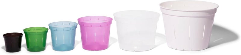 rePotme Orchid Pot Growers Assortment - 8 Slotted Clear Orchid Pots (2 Each of 3, 4, 5, 6 Inch) for Optimal Orchid Growth - Image 4