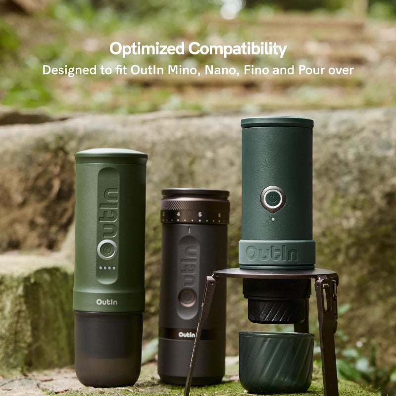 OutIn Ultra-Portable Foldable Coffee Stand with Carabiner, Stable Portable Espresso Machine Holder, Aluminum Unibody Design, Clip-On Carabiner for Easy Carrying, Fit Mino, Nano - Image 5