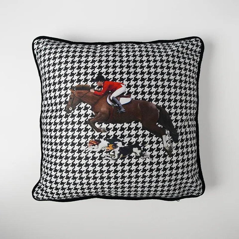 VITELLI DESIGN STUDIO Equestrian Red Jacket Decorative Pillow - Image 1