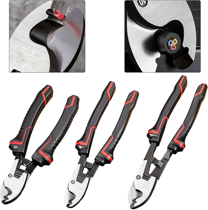 8 Inches Industrial Multifunction Electrician Cable Wire Shear Noise Reduction Technology Alloy Steel Cutter - Image 3