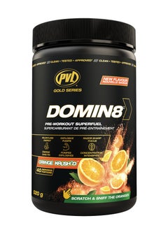 Gold Series DOMIN8 Pre-workout Superfuel 520g (18.3oz) - Orange Krush'd