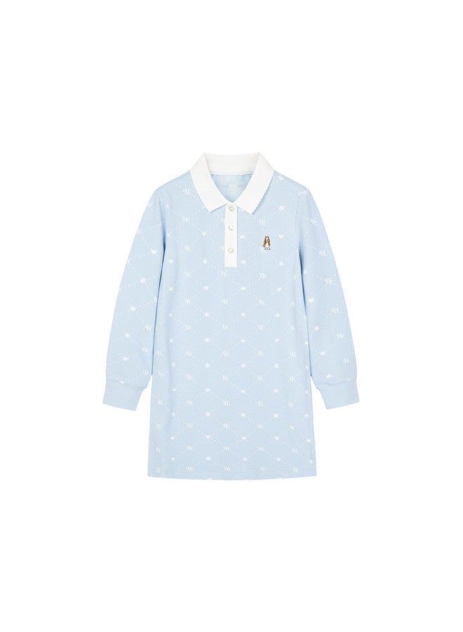 Hush Puppies Girls' Long Sleeve Polo Dress, Spring/autumn Children's Stretchy Sports Dress, Soft And Breathable Running Sports Dress - Image 4