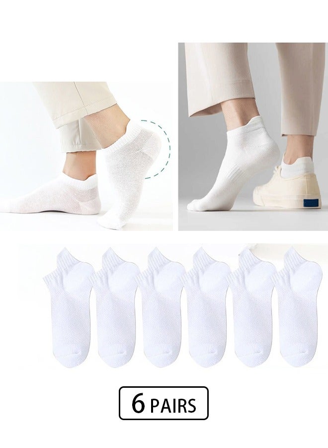 DUNISO 6 Pairs Unisex Adult Athletic Socks Socks, Athletic Ankle Socks for Running & Gym, Made of Breathable Cotton - Image 2