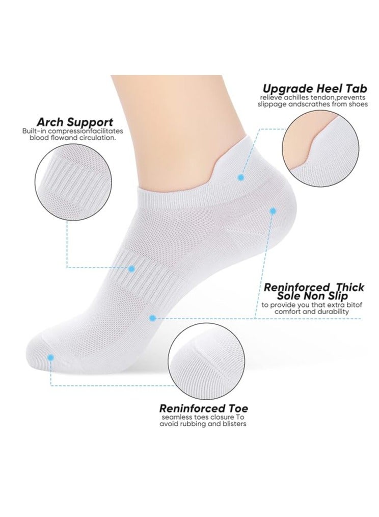 DUNISO 6 Pairs Unisex Adult Athletic Socks Socks, Athletic Ankle Socks for Running & Gym, Made of Breathable Cotton - Image 3