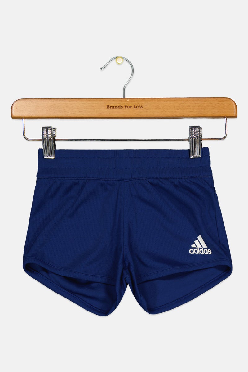 Adidas Kids Girl Sportswear Fit Training Shorts, Blue  - Image 1