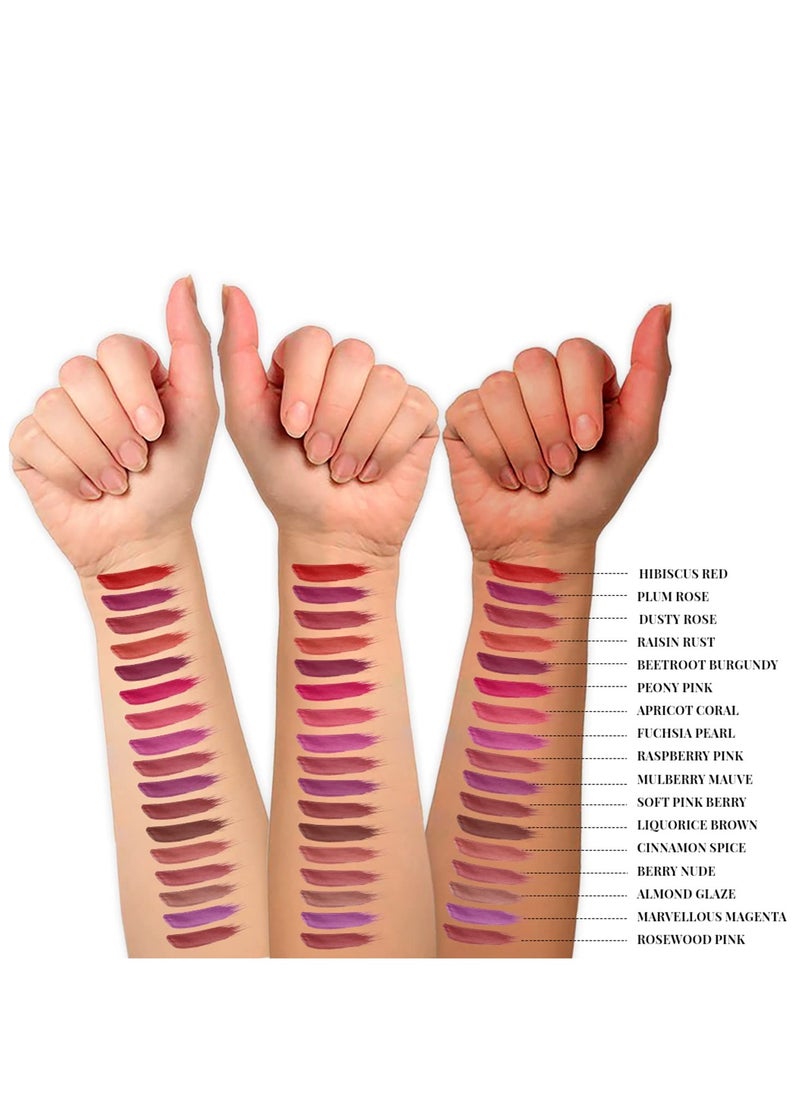 Just Herbs Just Herbs Ayurvedic Creamy Matte Long Lasting Liquid Lipstick  - Image 4