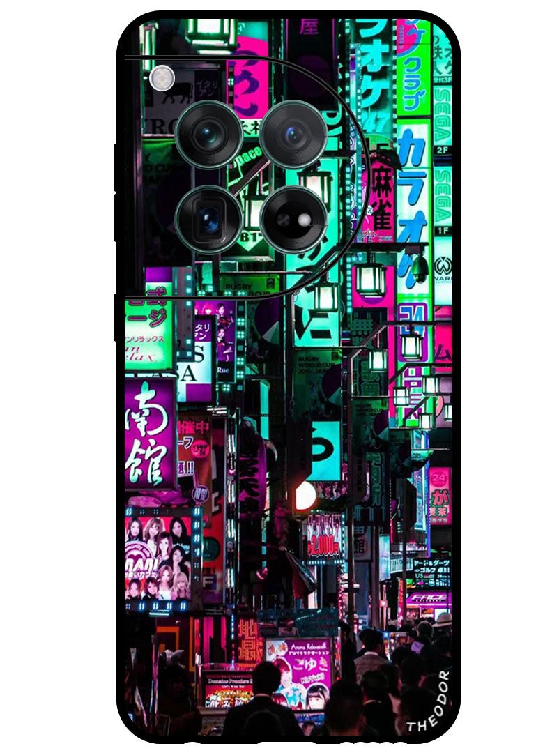 Theodor Protective Case Anti Scratch Shock Proof Bumper Cover For OnePlus 12 Tokyo Night - Image 1