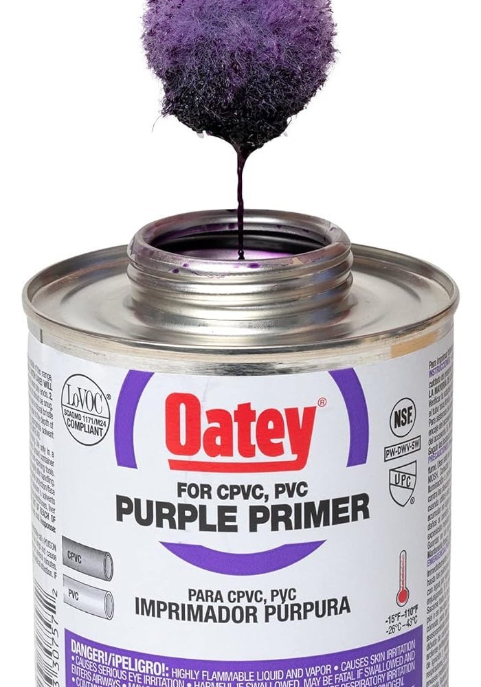 Oatey 30246 PVC Regular Cement and 4-Ounce NSF Purple Primer Handy Pack - Image 2