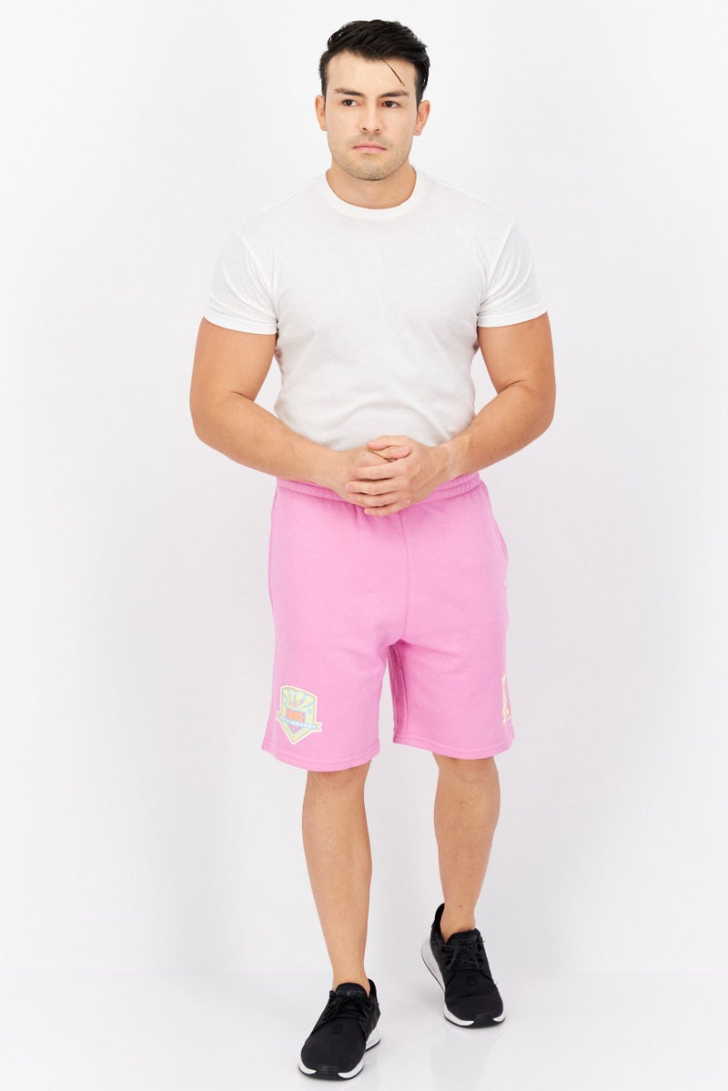 NEW ERA Men Sportswear Fit Training Shorts, Pink - Image 2