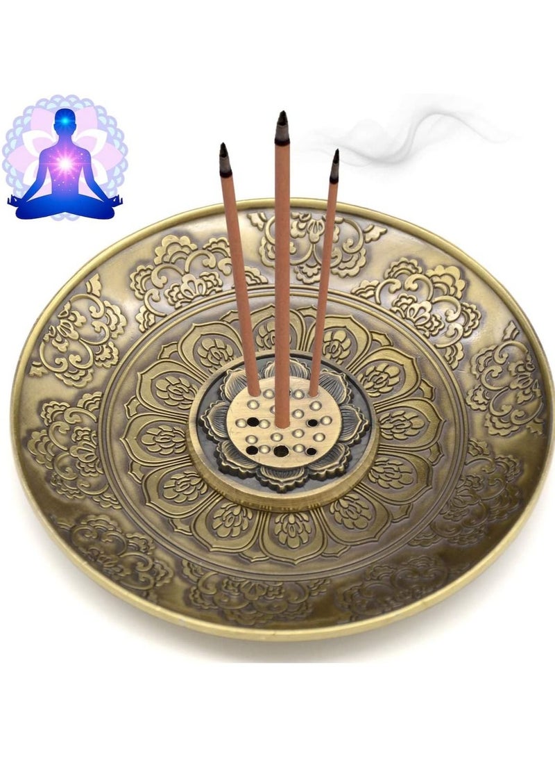 سيوسي عصا البخور حامل الموقد وعاء السيراميك الحرف اليدوية النحاس مع الرماد الماسك للتأمل اليوغا المنزل مكتب العطر - Image 1