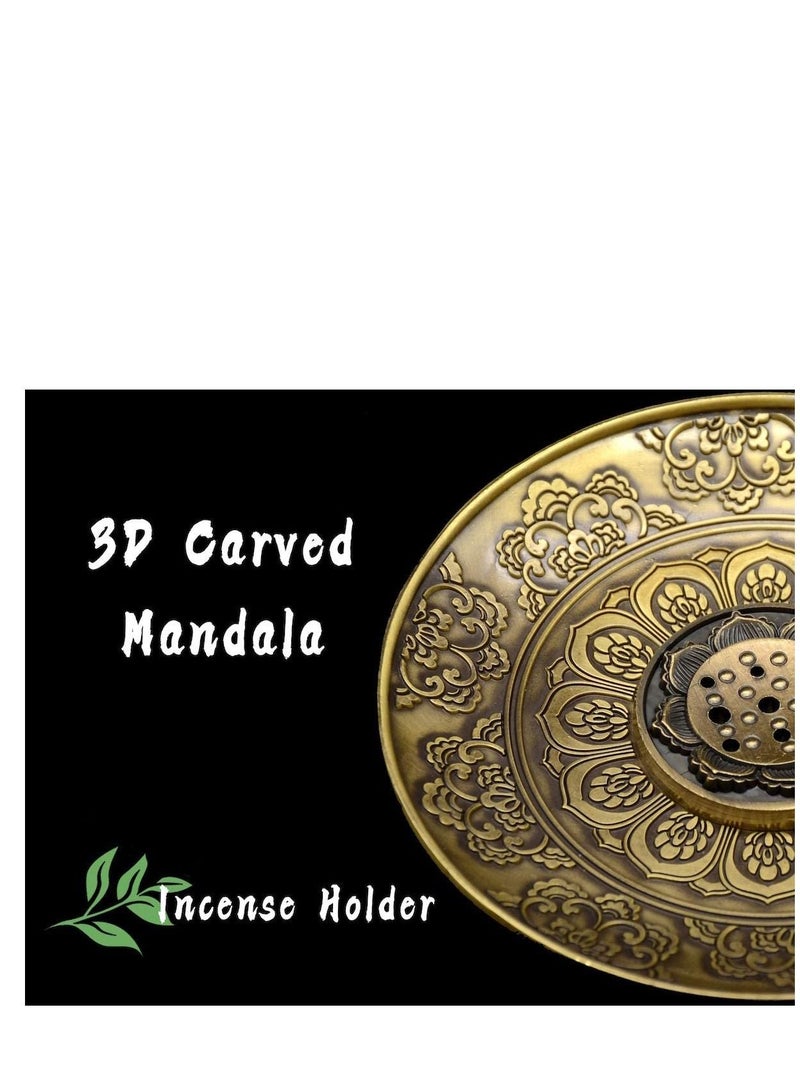 سيوسي عصا البخور حامل الموقد وعاء السيراميك الحرف اليدوية النحاس مع الرماد الماسك للتأمل اليوغا المنزل مكتب العطر - Image 2