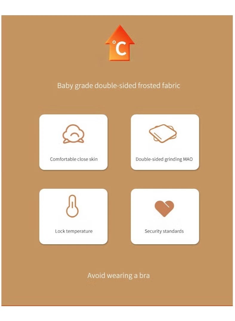 ريدمابليتيك بدلة نسائية مع كوستر، ملابس داخلية حرارية الكل في واحد دافئة وسميكة بطبقة مزدوجة - Image 5