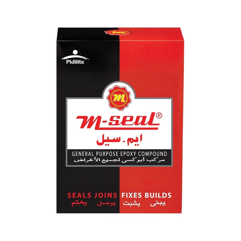 أم-سيل معجون إيبوكسي ثنائي المكونات Mseal GP 100 غرام | يُستخدم لسد تسريبات الأنابيب، وإصلاح الأسقف/أجهزة التكييف، وشقوق الجدران، وإصلاح أحواض الغسيل، وللتشكيل والإغلاق السريع - عبوة واحدة - Image 1