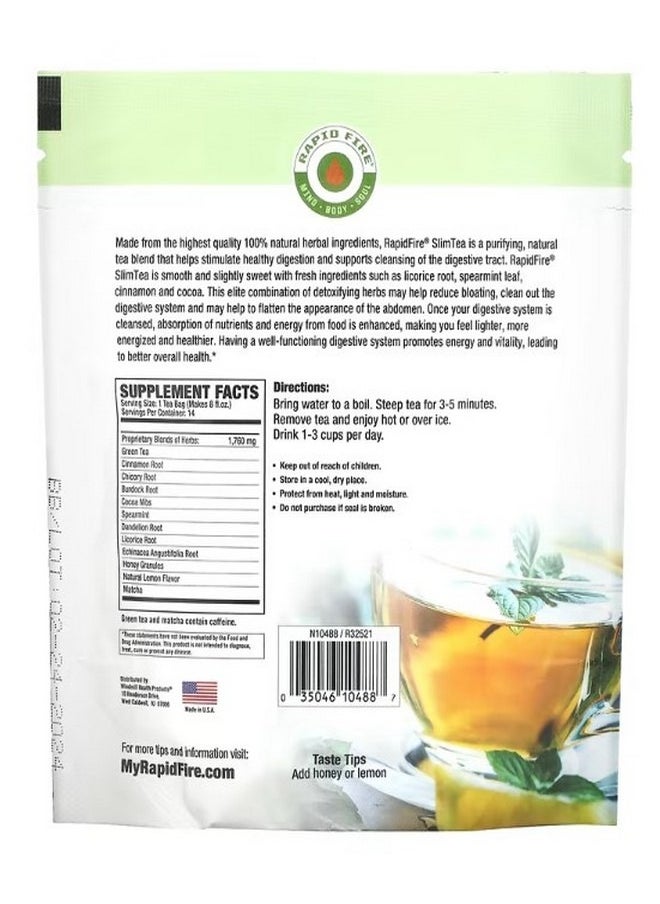 Rapidfire SlimTea  Herbal Teatox  Lemon  14 Tea Bags  - Image 2