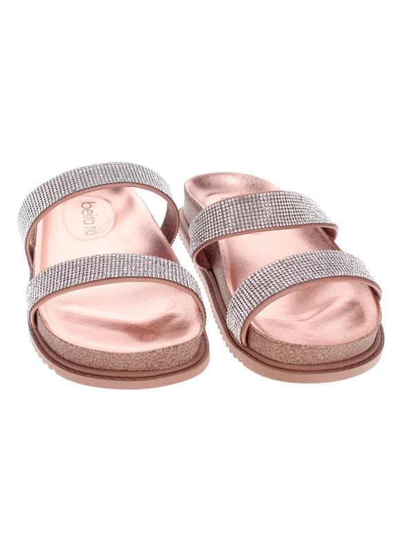 بيرا ريو Beira Rio Ladies Flat Sandals Nude | Made In Brazil