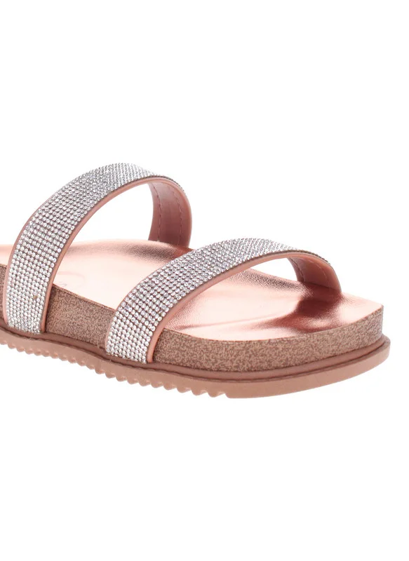 بيرا ريو Beira Rio Ladies Flat Sandals Nude | Made In Brazil
