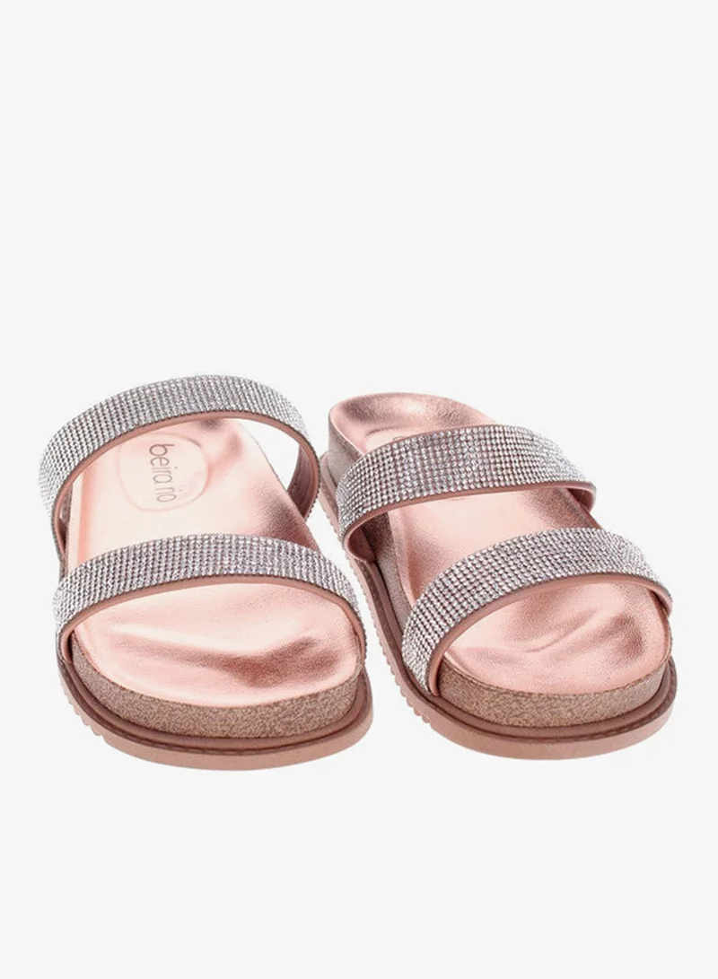 Beira Rio  Beira Rio Ladies Flat Sandals Nude | Made In Brazil for Women | Best Price UAE