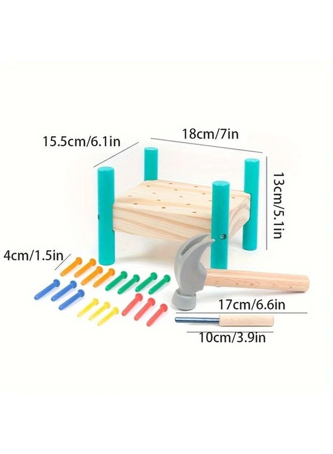 Five Color Knocking Nail Hammer Toy For Kids Hand Eye Coordination Skill Development - Image 3