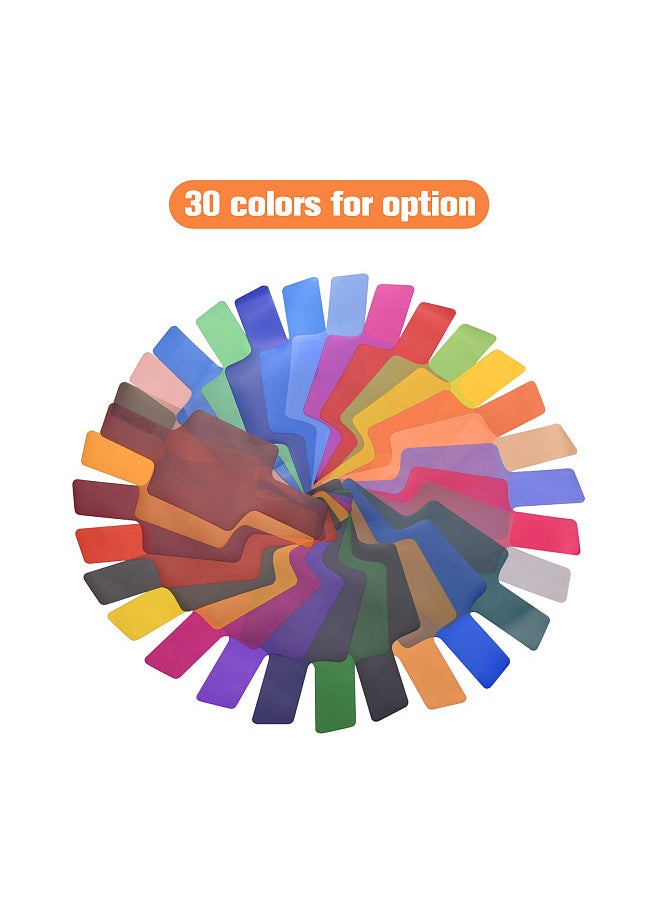 Generic 30 pcs/set Universal Flash Lighting Filter Flash Gels Color Correction Filters for Camera Speedlite Flash Light with Carrying Bag,  Light Diffuser and Gel-Band  - Image 4