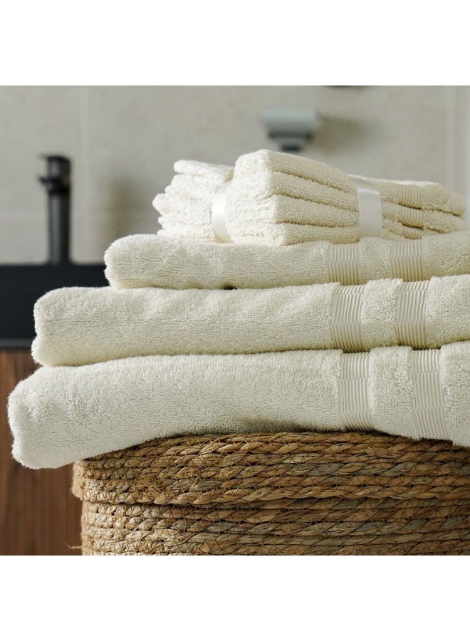 DANUBE HOME Ideal High Bulk Bath Sheet 90x150 Cm Off White  - Image 5