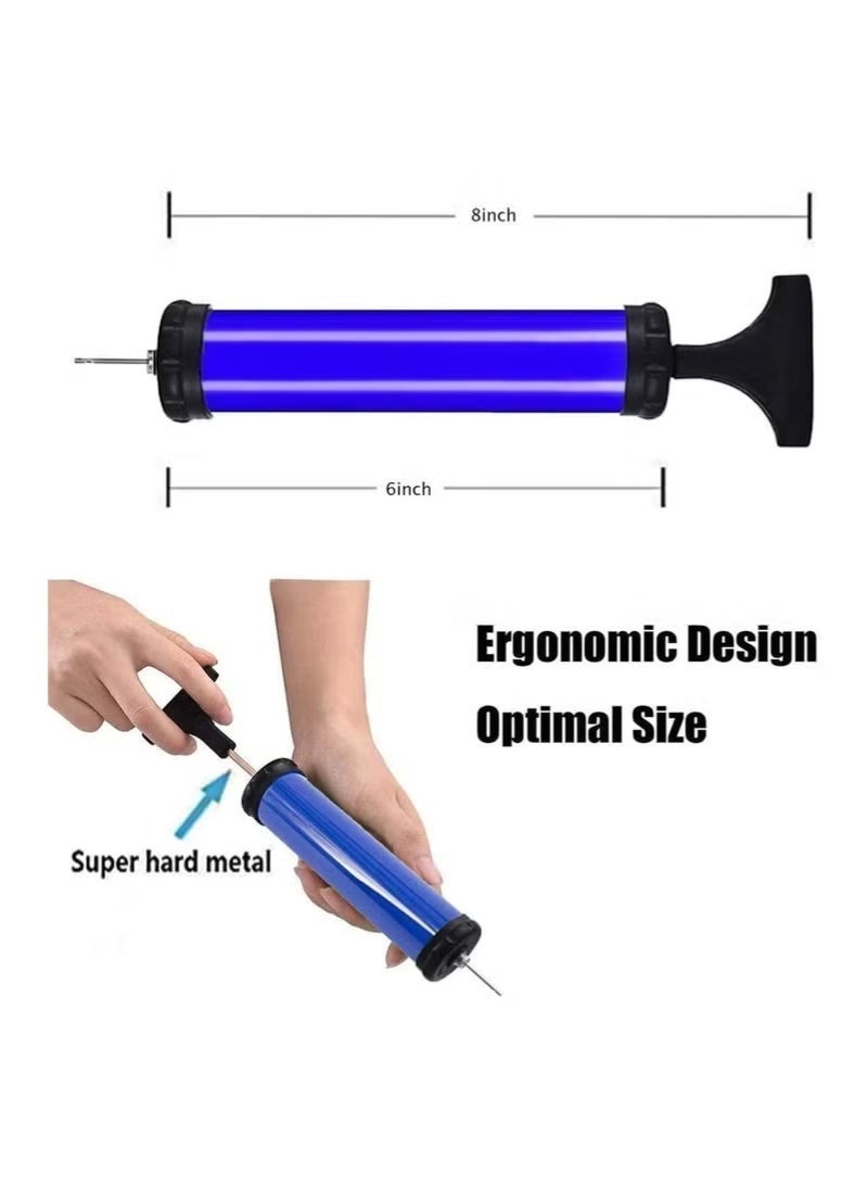 Zesen Portable Air Pump Blue for Sports Balls | 5 Needles 2 Adapters 1 Hose | Inflator Tool for Football Basketball Volleyball Rugby Balloons Swimming Inflatables - Image 2