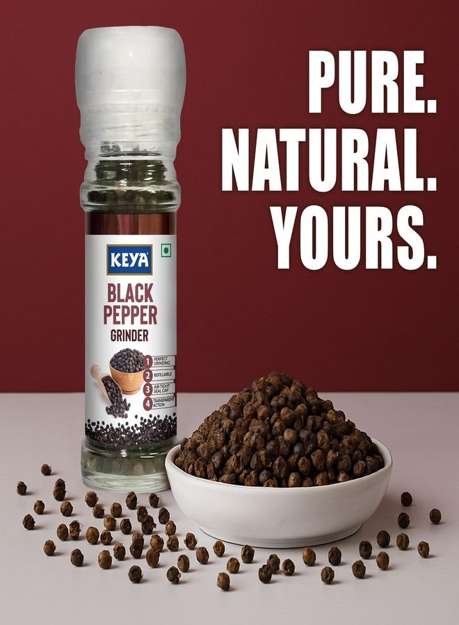 KEYA Premium Combo – Black Pepper Grinder (50g), Black Salt Grinder (100g), and Rock Salt Grinder (100g) – Convenient Twist-Top Grinders for Easy Seasoning, Cooking & Garnishing | Perfect for Every Kitchen - Image 3