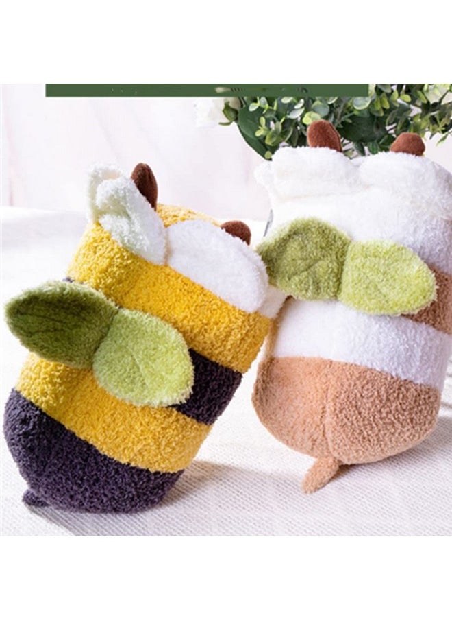 OUKEYI - 12 Inch Bee Plush Toy, Cuddly Bee Pillow ，Soft Honeybee Hugging Pillows Plush Doll Gift For Kids Birthday Party,Christmas,Valentine - Image 1