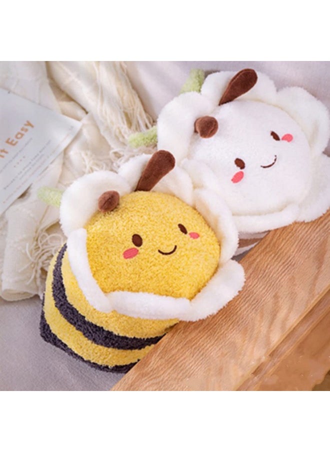 OUKEYI - 12 Inch Bee Plush Toy, Cuddly Bee Pillow ，Soft Honeybee Hugging Pillows Plush Doll Gift For Kids Birthday Party,Christmas,Valentine - Image 1
