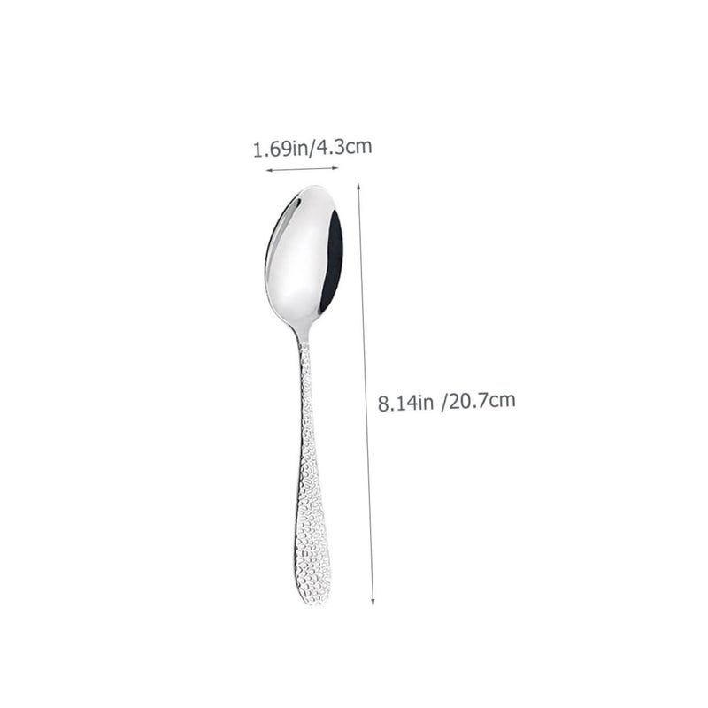 Stainless Steel 4 Piece Fork And Spoon Set Snakeskin Pattern Mirror Polished Cutlery - Image 3