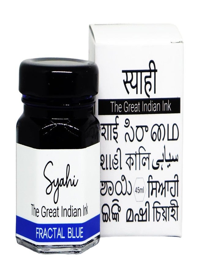 Syahi - The Great Indian Ink (Fractal Blue) Fountain Pen, Calligraphy, Drawing, Doodle - Image 1
