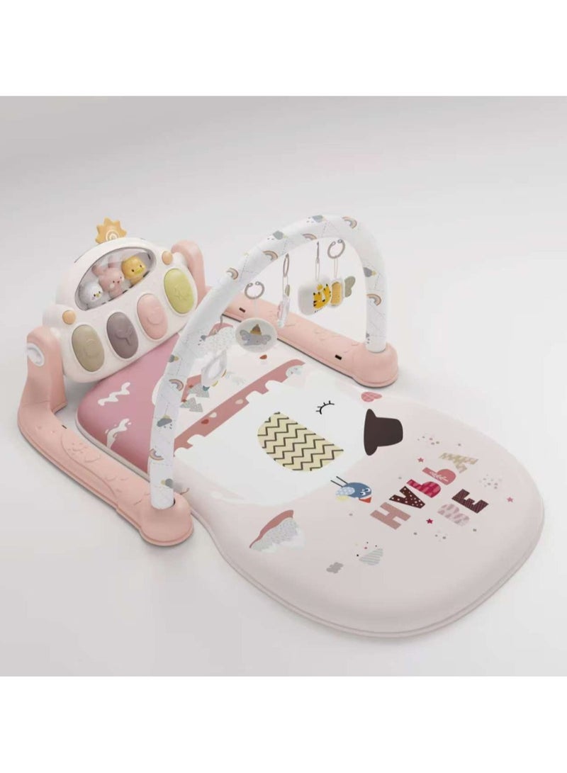 Babydream Baby Play Mat with Hanging Toys and Piano Pink - Image 1