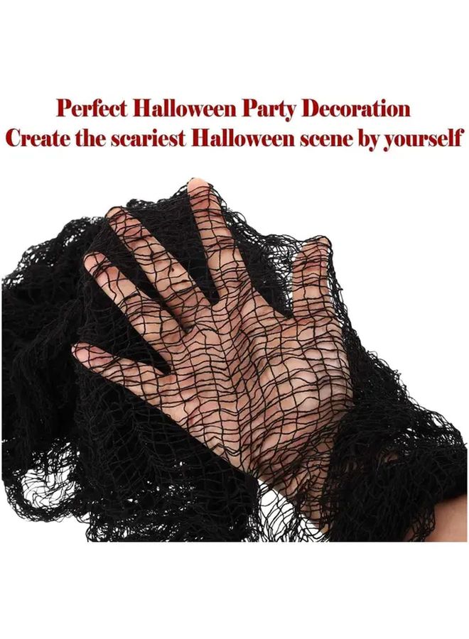 3 Pieces Halloween Gauze Fabric for Haunted House Decor Party Supplies Outdoor - Image 4