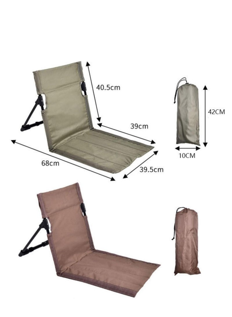 TRASSLE Beach Mat Lounge Chair, Ultra-Light Camping Folding Chair with Backrest,Outdoors Relaxing Chair with Carry Bag for Camping Beach Road Trips  - Image 3