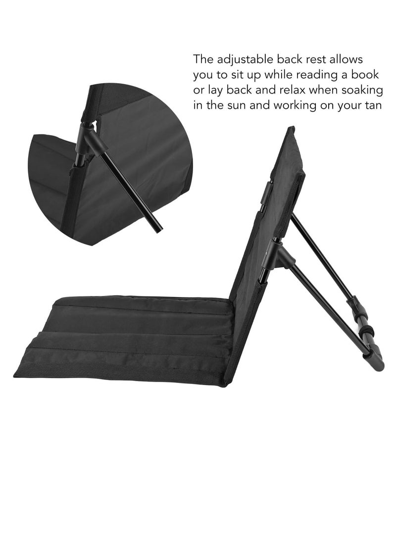 TRASSLE Beach Mat Lounge Chair, Ultra-Light Camping Folding Chair with Backrest,Outdoors Relaxing Chair with Carry Bag for Camping Beach Road Trips  - Image 5