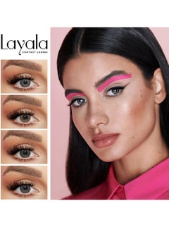 Layala Women's Sage Gray Colored Contact Lenses Pack Of 2 - 3 Months Replacement  - Image 4