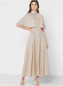 Khizana Strap A-Line Dress With Detachable Cape  - Image 1