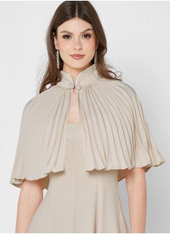 Khizana Strap A-Line Dress With Detachable Cape  - Image 3