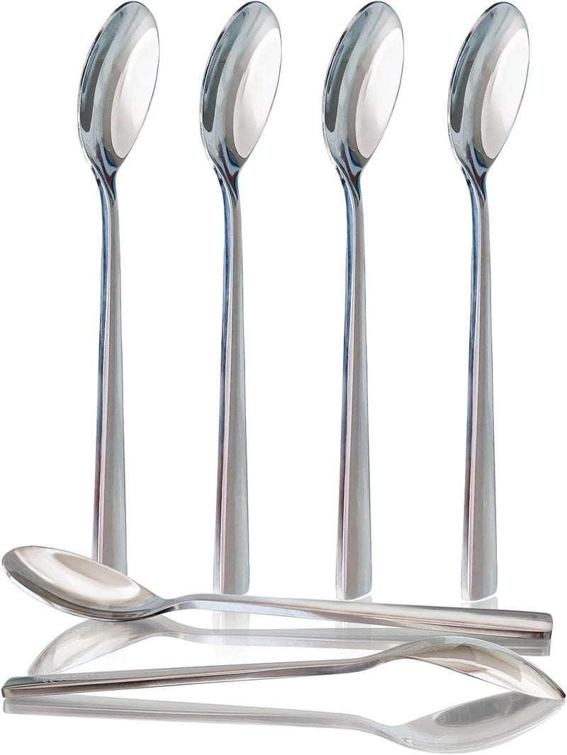 NobleEgg Egg Spoons for Soft Boiled Eggs, Coffee, Desserts | 18/8 Stainless Steel | 5.5 inches | Set of 6 - Image 1