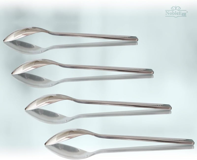 NobleEgg Egg Spoons for Soft Boiled Eggs, Coffee, Desserts | 18/8 Stainless Steel | 5.5 inches | Set of 6 - Image 4