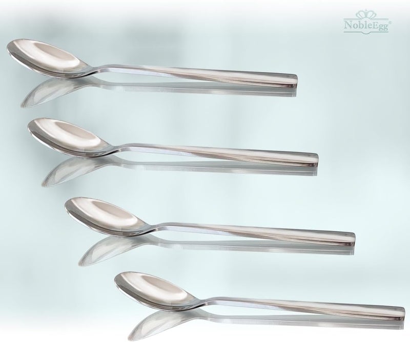 NobleEgg Egg Spoons for Soft Boiled Eggs, Coffee, Desserts | 18/8 Stainless Steel | 5.5 inches | Set of 6 - Image 3