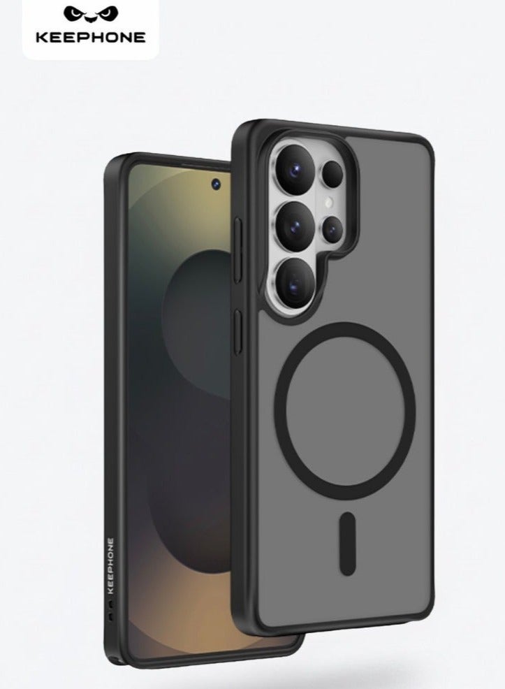 KeepHone MAGO PRO Magnetic Black Matte Case for Galaxy S26 Ultra with Skin-Like Comfortable Touch, Shockproof Protective Cover, Scratch Resistant Design, Soft Edges & Independent Buttons, Slim Magnetic Case Compatible with MagSnap Accessories & Wireless Chargers - Image 1