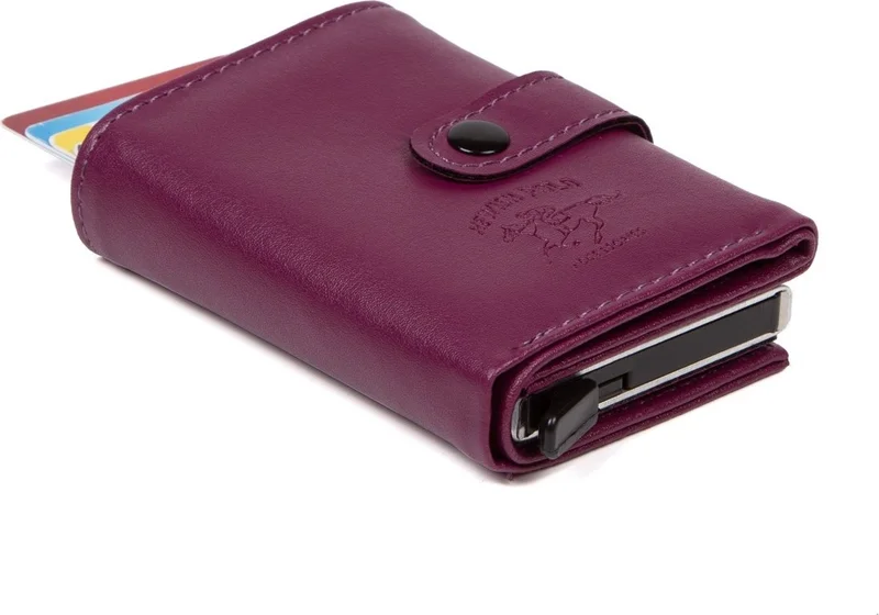 Adelina Bags Adelina Soft Textured Automatic Mechanism Card Holder Wallet