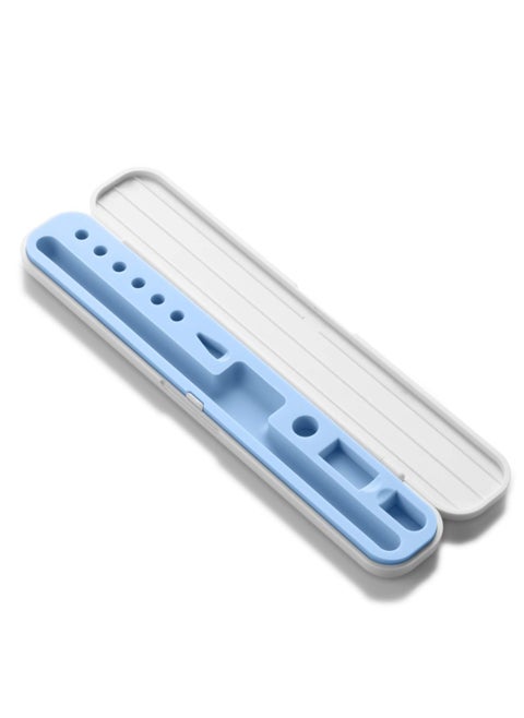 صندوق تخزين لقلم Apple Pencil، حقيبة حمل محمولة صلبة متوافقة مع قلم أبل  الجيل الأول/ الثاني - أزرق سماوي