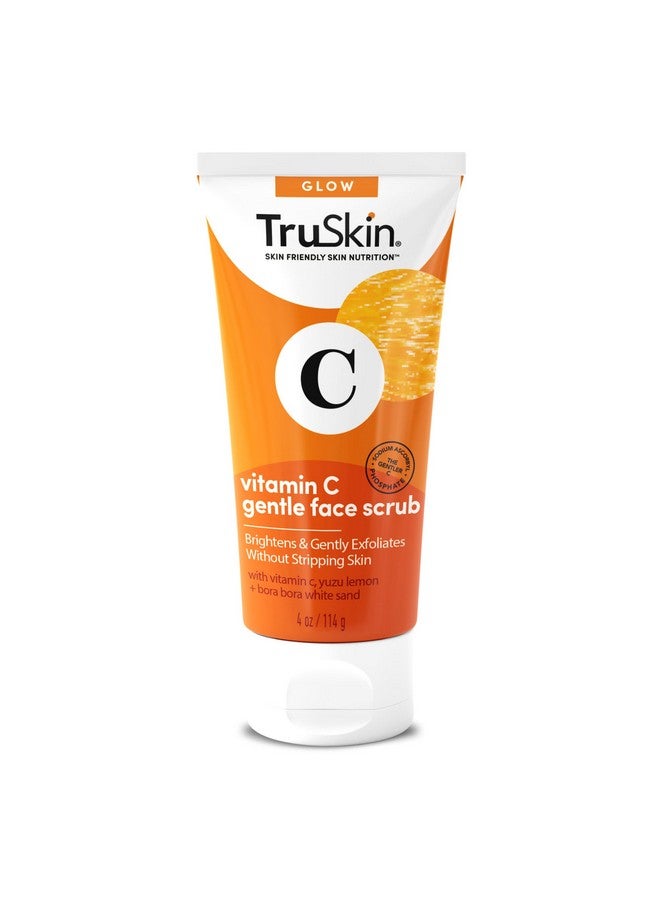 TruSkin Vitamin C Gentle Face Scrub - Brightening Daily Face Exfoliator for All Skin Types - Softens & Smooths Skin with Vitamin C, Yuzu Lemon, and Exfoliating Bora Bora White Sand - 4 Fl. Oz - Image 1