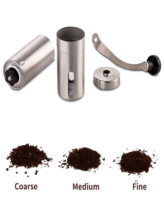 KASTWAVE Manual Coffee Grinder, Stainless Steel Hand Coffee Grinder, Bean Grinder, Portable Mini Coffee Grinder with Adjustable Settings, Suitable Use for Home, Office and Travel. - Image 2