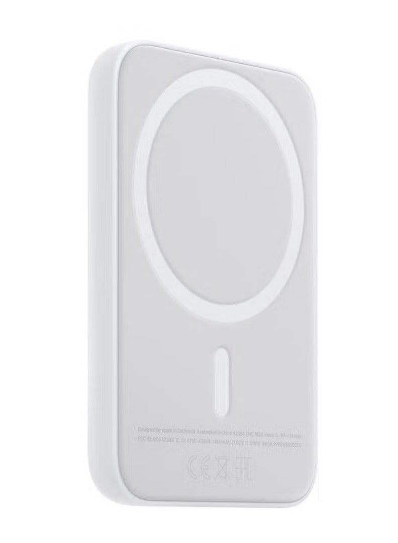 TIGER MagSafe Wireless Power Bank for iPhone 14 Pro Max – 10,000mAh Portable Charger in White - Image 1