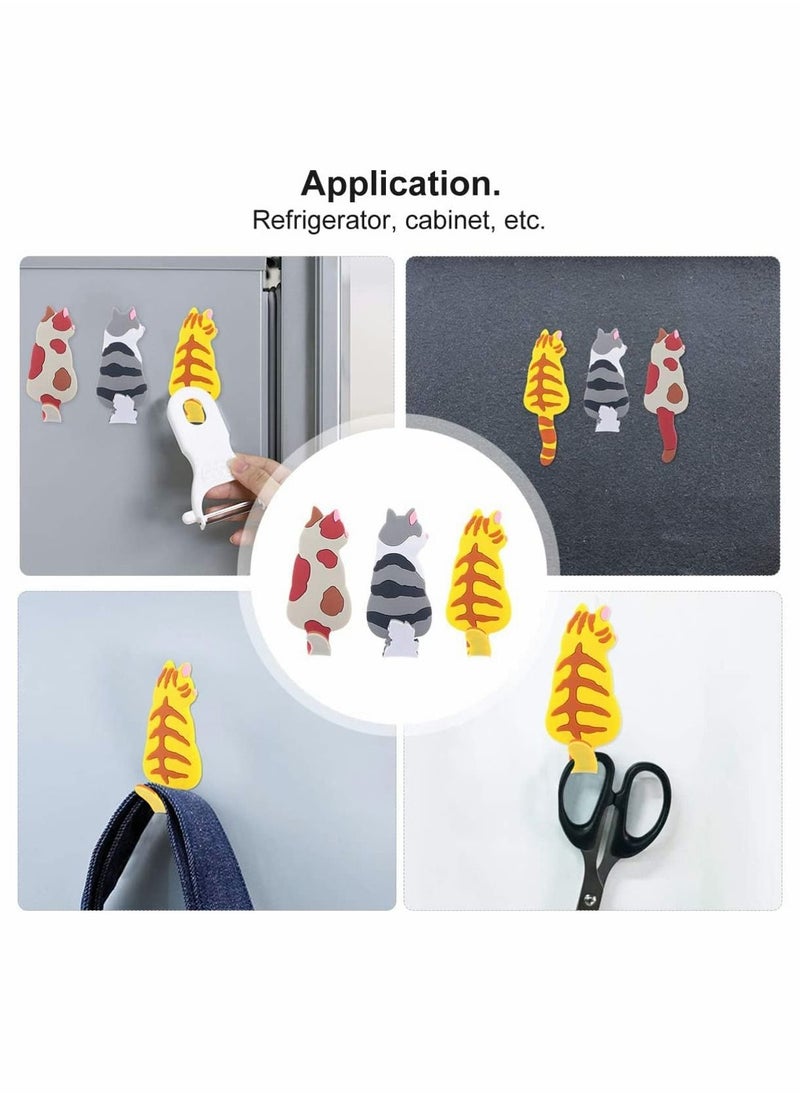 Decorative Magnet Cute Animal Magnetic Refrigerator Magnet Refrigerator Magnet Hook Refrigerator Office Classroom Kitchen 3 Pieces