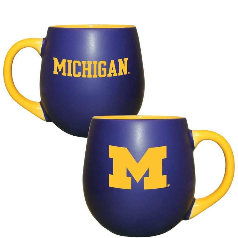 Michigan Wolverines 18oz Ceramic Welcome Mug Blue Gold