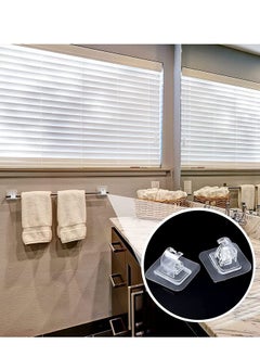 Y&D Adjustable Rod Bracket, Self-Adhesive Curtain Hook No Drill Fixing Holder Bracket Drapery Pole Towel ABS Wall for Home Bathroom Living Room Hotel Use (6 Pieces, Clear)  - Image 5